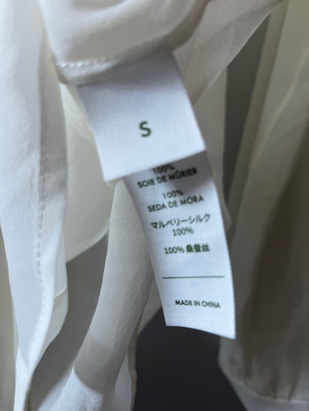 Lilysilk Bow Tie 100% mulberry Silk Jasmine Blouse sheer white tie neck top - Picture 7 of 12